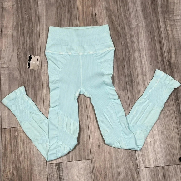 FP Movement by Free People Pants - Free People Movement Ultra High-Rise Happiness‎ Runs Leggings - Light Blue